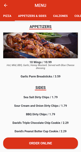 Taylors’ Pizza House Screen 2