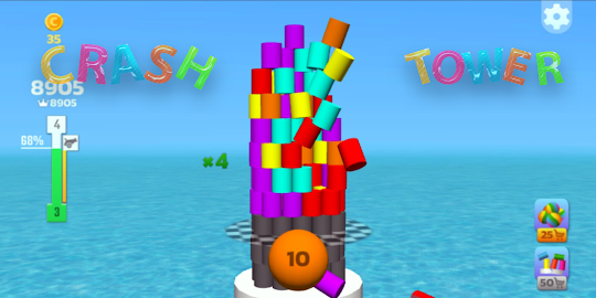 Tower crash 3D game