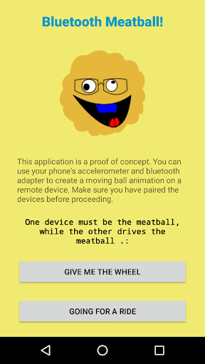 Android application Bluetooth Meatball screenshort