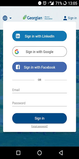 Georgian Alumni Network Screen 2