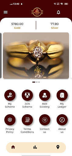 Android application ARCN JEWELLERS screenshort