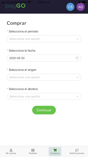 payGO Estudiantes Screen 3