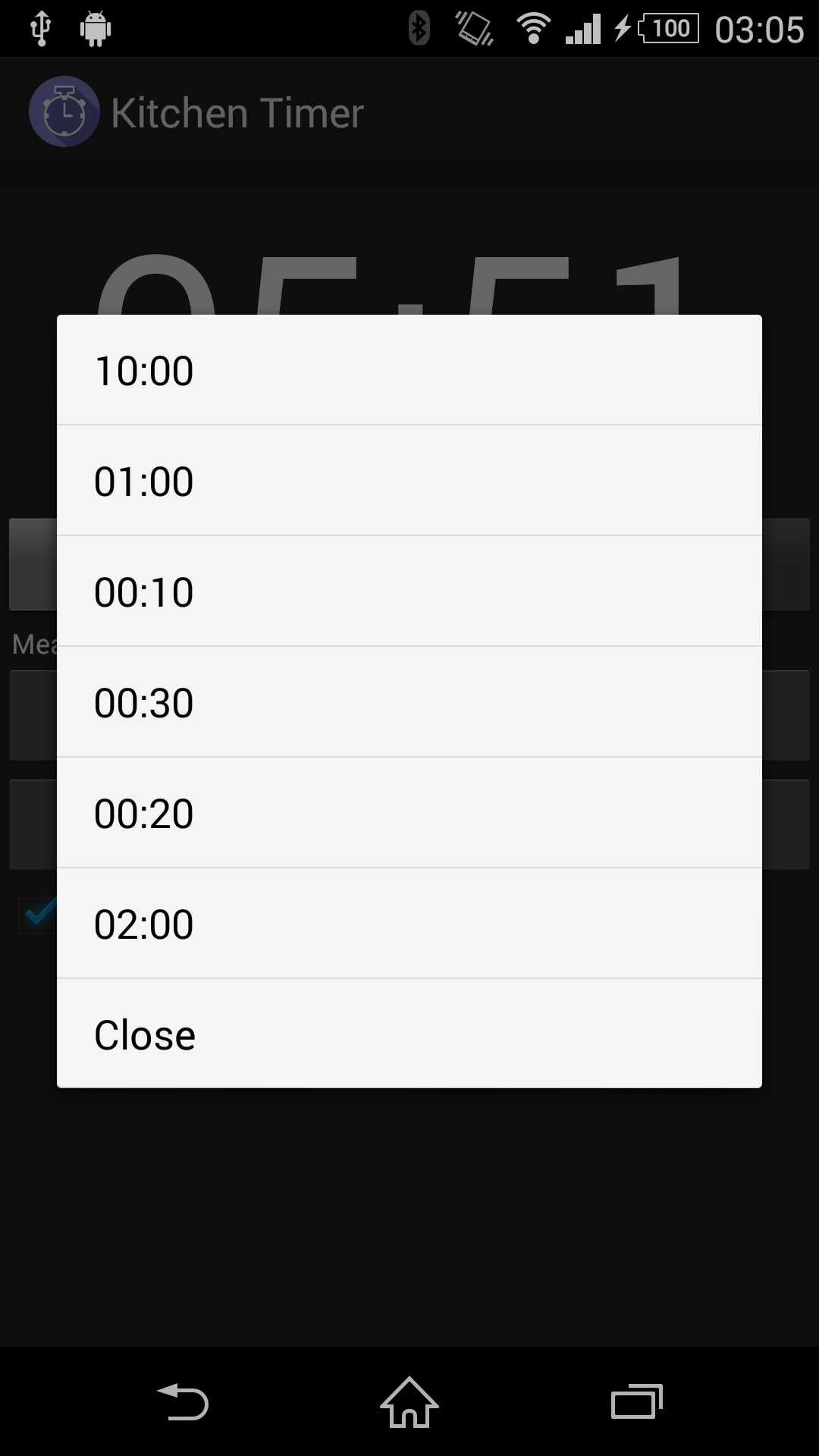 Android application Simplest Kitchen Timer screenshort