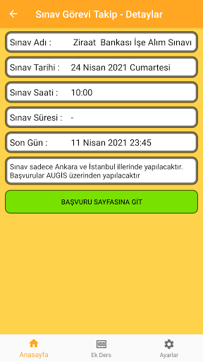 Sınav Görevi Takip Screen 2