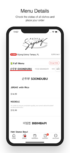 Screenshot of Sijang Eatery Tampa