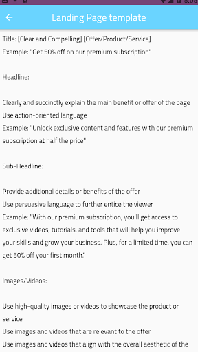 Write Boost: Content Templates Screen 3