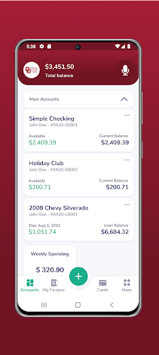 OU Fed Mobile Banking Screen 2