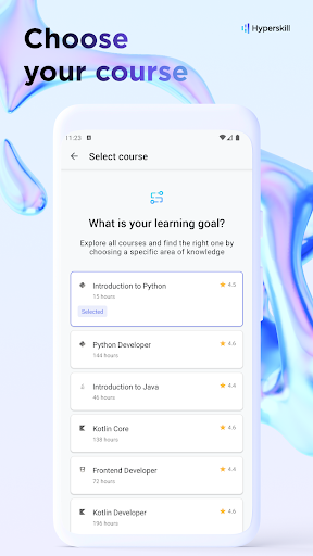 Android application Hyperskill: Learn to code screenshort