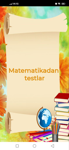 Android application Matematikadan testlar screenshort