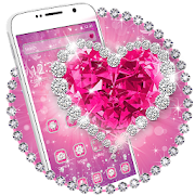 Pink Heart Diamond Theme💞💞  Icon