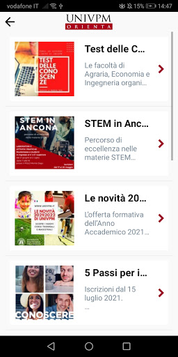 myUnivpmOrienta Screen 3