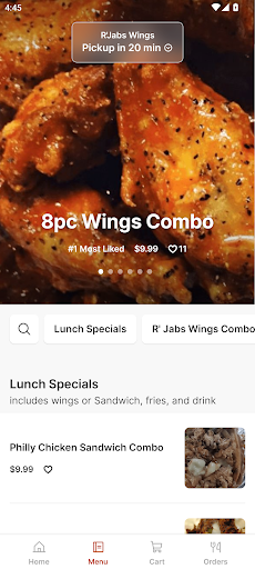 RJabs Wings Screen 2