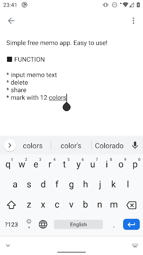 Android application Notepad: Memo App, Color Label screenshort