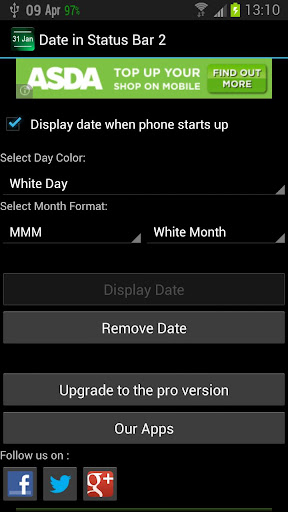 Date Status Bar 2 Screen 2