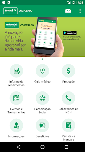 Android application Unimed Vale do Sinos Cooperado screenshort