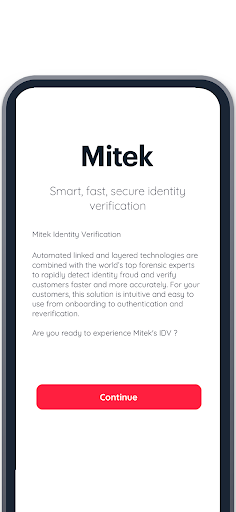 Android application Mitek Mobile Verify screenshort
