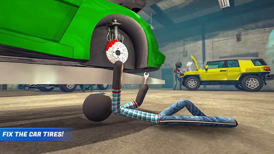 Скачать игру Stickman Car Garage Repair Shop для Android бесплатно