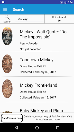 Pressed Coins at Disneyland