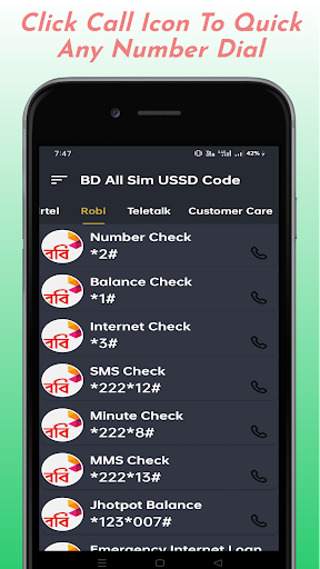 BD All Sim USSD Codes Screen 3
