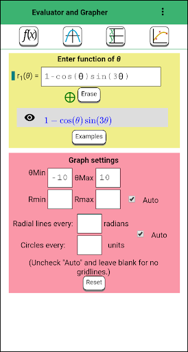 Evaluator and Grapher Screen 3
