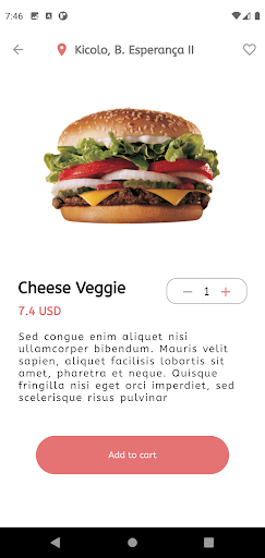 Food UI demo Screen 3