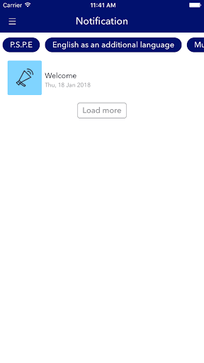 Android application International School of Dublin screenshort