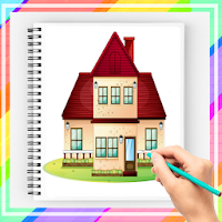 Как нарисовать дом шаг за шагом