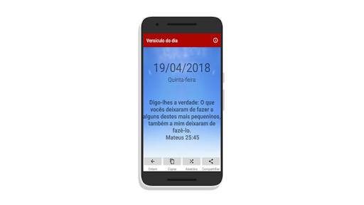 Android application Versículo do dia screenshort