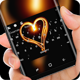 Fire Heart Keyboard Romance Night icon