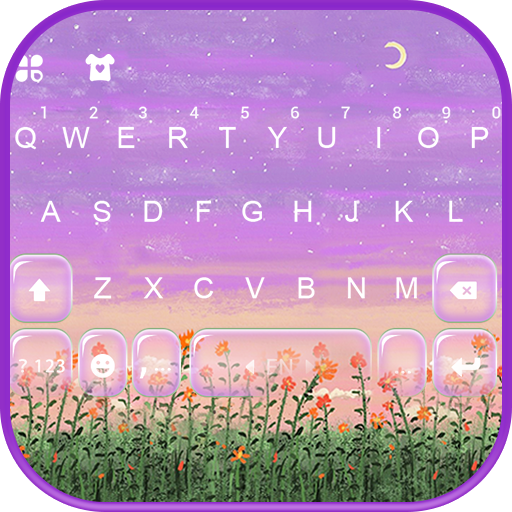 Aesthetic Flower Keyboard Back logo