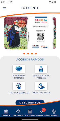 Android application Tu Puente screenshort