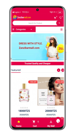 Android application Zanzibarmall - Online Shopping screenshort