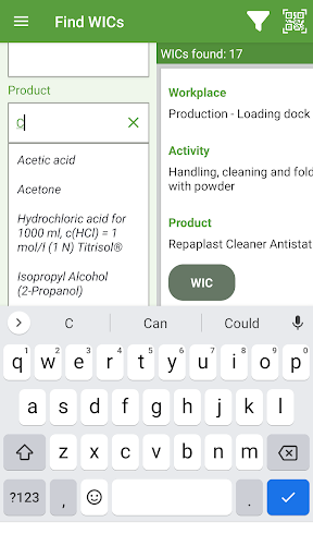 Chemrade DP Screen 3
