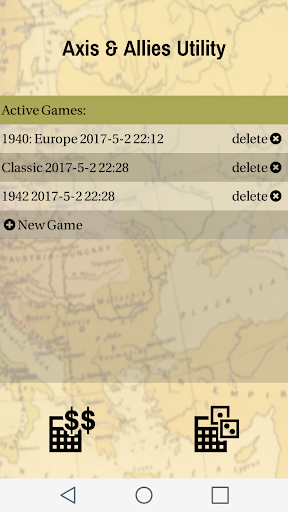 Android application Utility for Axis & Allies Game screenshort