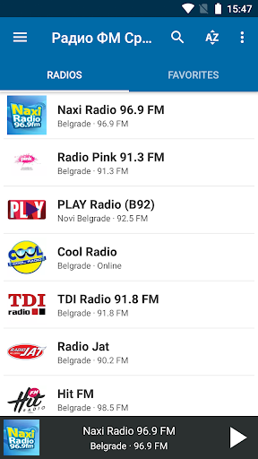 Android application Radio FM Serbia screenshort