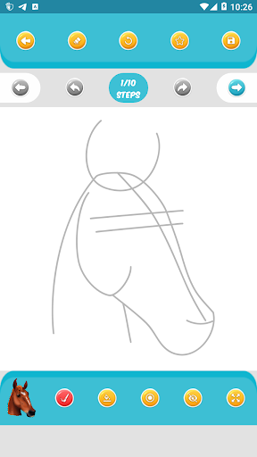 How to Draw Horses Easy lesson Screen 2