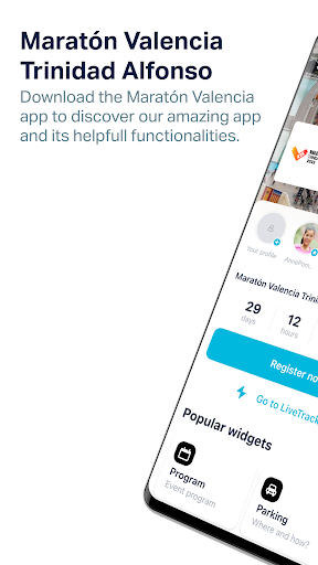 Android application Maratón Valencia screenshort