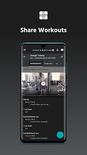 Android application CoachMePlus screenshort