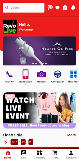 Android application RevoLIVE screenshort