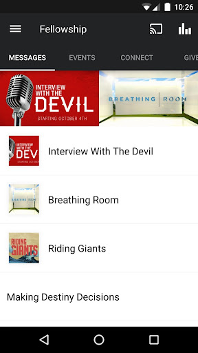 Android application Fellowship Church Zachary screenshort