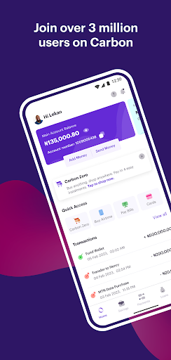 Android application Carbon: Mobile Banking & Loans screenshort
