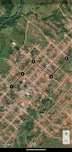 Marcador de área e distancias Screen 3
