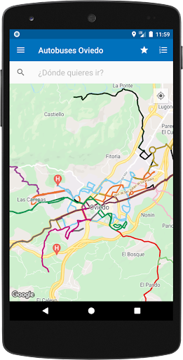 Android application Autobuses de Oviedo screenshort