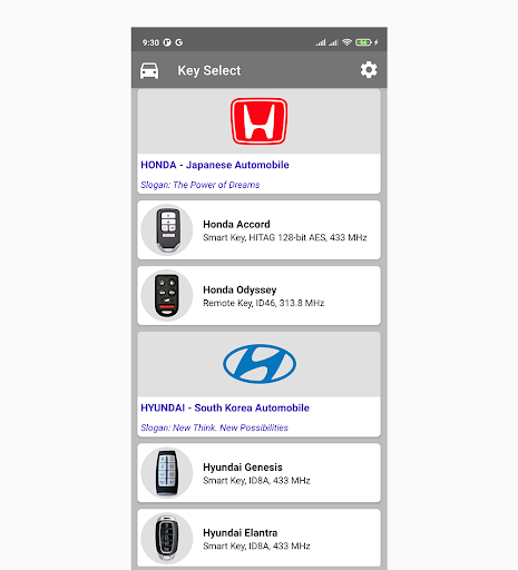 Android application Car Key Remote Simulator screenshort