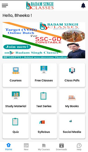Badam Singh Classes Screen 2