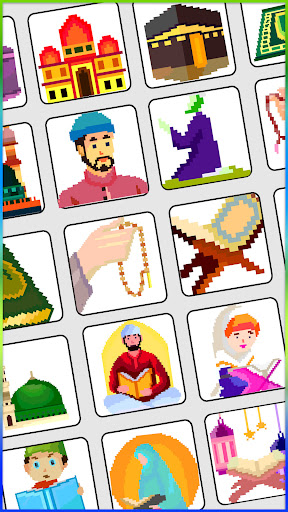 Islamic Pixel Art Coloring Screen 2