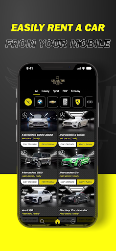 Android application VIP Rent A Car screenshort