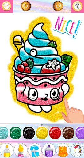 Glitter Cupcake Coloring Pages