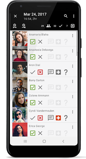 Android application Attendance screenshort