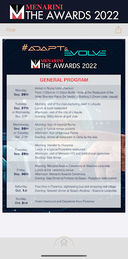 Android application Menarini Awards 2022 screenshort